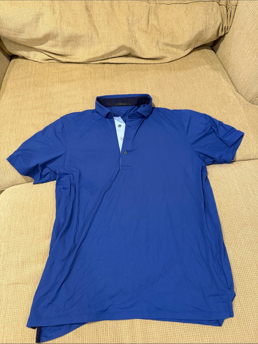 Greyson Men's Royal/Light Blue Contrast-Trim Polo